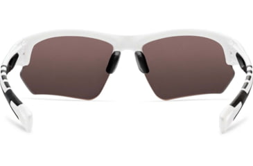 Image of Under Armour UA Octane Sunglasses, Tuned Baseball Blue Lens, Satin White/Black, One Size Fits Most, UA8650094-110164