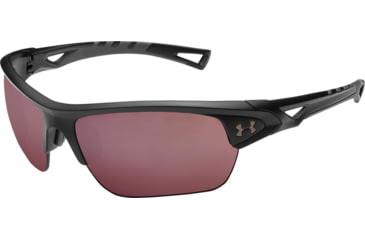 Image of Under Armour UA Octane Sunglasses, Tuned Golf Lens, Satin Black, One Size Fits Most, UA8650094-010974