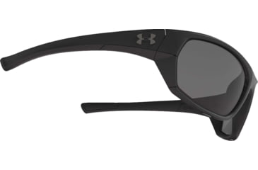 Image of Under Armour UA Powerbrake Sunglasses, Gray Lens, Satin Black, One Size Fits Most, UA8600105-010100