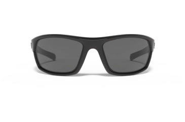 Image of Under Armour UA Powerbrake Sunglasses, Gray Lens, Shiny Black, One Size Fits Most, UA8630105-000108