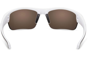 Image of Under Armour UA Propel Sunglasses, Blue Multiflection Mirrored Lens, Satin White, One Size Fits Most, UA8600106-111861