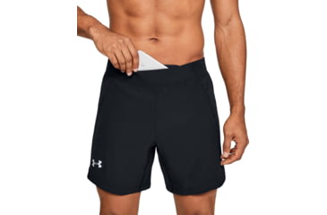 Image of Under Armour Ua Qualifier Speedpocket 7 Shorts, Black - 1326600001LG