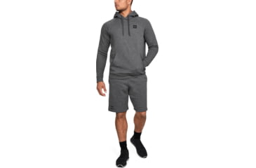 Image of Under Armour UA Rival Fleece Hoody - Mens, Charcoal Light Heather, Medium, 1320736020MD
