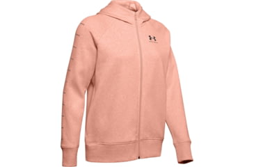 Image of Under Armour UA Rival Fleece Sportstyle LC Sleeve Graphic Hoodie - Womens, Calla, Small, 1348559689SM