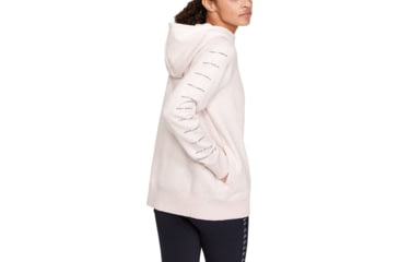 Image of Under Armour UA Rival Fleece Sportstyle LC Sleeve Graphic Hoodie - Womens, Dash Pink, Large, 1348559667LG