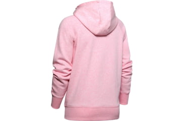 Image of Under Armour UA Rival Fleece Sportstyle LC Sleeve Graphic Hoodie - Womens, Lipstick, 2X-Large, 13485596912X