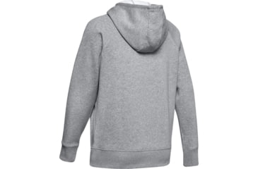 Image of Under Armour UA Rival Fleece Sportstyle LC Sleeve Graphic Hoodie - Womens, Steel Medium Heather, Small, 1348559035SM