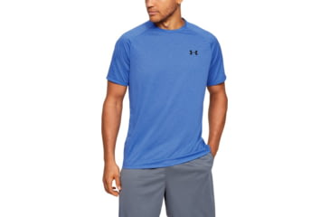 Image of Under Armour UA Tech Short Sleeve Shirt - Men's, Medium, Blue, 1345317486MD