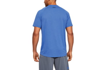 Image of Under Armour UA Tech Short Sleeve Shirt - Men's, Medium, Blue, 1345317486MD