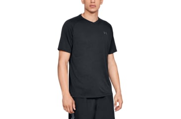 Image of Under Armour UA Tech 2.0 V-Neck T-Shirt - Mens, Black, X-Large, 1328190001XL