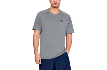 Image of Under Armour UA Tech 2.0 V-Neck T-Shirt - Mens, Steel, X-Large, 1328190035XL