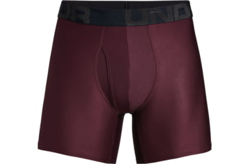 Image of Under Armour UA Tech Boxerjock 6in 2-Pack - Mens, Dark Maroon, X-Large, 1327415601XL