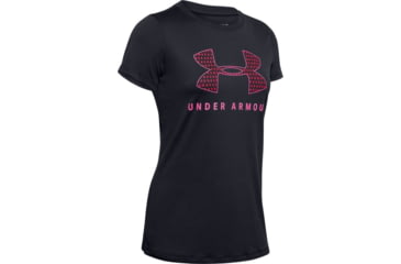 Image of Under Armour UA Tech Logo Graphic T-Shirt - Womens, Large, Black, 1351963001LG