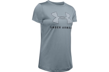 Image of Under Armour UA Tech Logo Graphic T-Shirt - Womens, Large, Hushed Turquoise, 1351963396LG