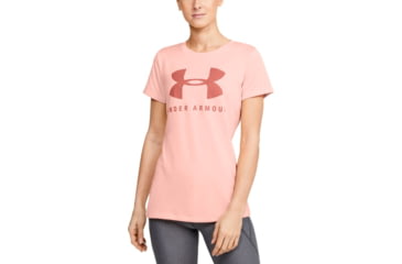 Image of Under Armour UA Tech Logo Graphic T-Shirt - Womens, 2XL, Peach Frost, 13519638452X