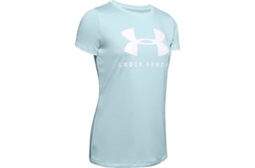 Image of Under Armour UA Tech Logo Graphic T-Shirt - Womens, Small, Rift Blue, 1351963462SM