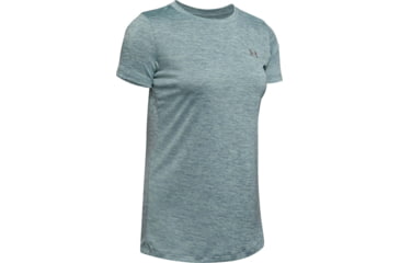 Image of Under Armour UA Tech Twist Short Sleeve Shirt - Womens, Hushed Turquoise, Large, 1277206396LG