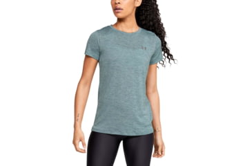 Image of Under Armour UA Tech Twist Short Sleeve Shirt - Womens, Hushed Turquoise, Large, 1277206396LG