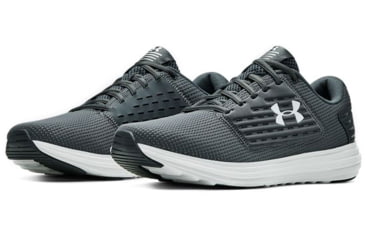 Image of Under Armour UA Surge SE Road Running Shoe - Mens, Pitch Gray/Onyx White/Khaki Base, 10, 3021231-103-10