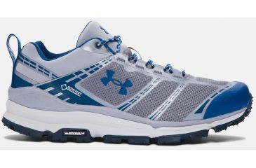 Image of Under Armour Verge Low GTX Hiking Shoe - Men's-Steel/Deep Sea-Medium-9