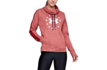 Image of Under Armour Womens Freedom Funnel Neck, Red - 1347196610SM