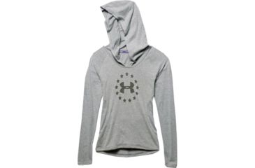 Image of Under Armour Womens Freedom Triblend Hoody,Carbon Heather,Large 1255068091LG