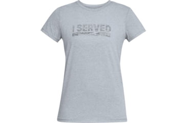 Image of Under Armour Womens I Served T 2.0, Steel Light Heather - 1300399035MD