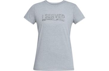 Image of Under Armour Womens I Served T 2.0, Steel Light Heather - 1300399035SM