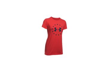 Image of Under Armour Womens Ua Freedom Logo T, Red - 1300367600LG