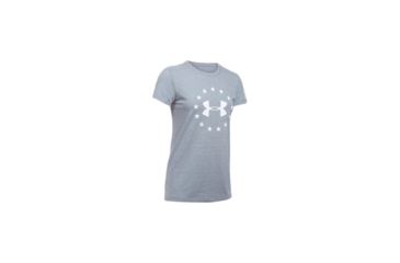Image of Under Armour Womens Ua Freedom Logo T, Steel Light Heather - 1300367035XXL