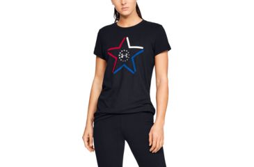 Image of Under Armour UA Freedom Star T-Shirt - Women's, Large, Black, 1327572001LG