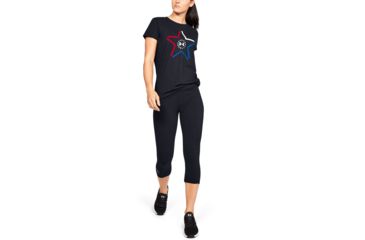 Image of Under Armour UA Freedom Star T-Shirt - Women's, Large, Black, 1327572001LG