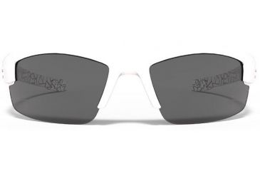 Image of Under Armour Youth Nitro L Sunglasses, White/Black Frame, Gray Multiflection Lens U8600048-881101