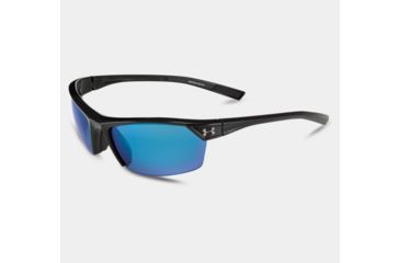 Image of Under Armour Zone 2.0, Shiny Black Frame w/Black Rubber,Gray w/Blue ML, U8600050-000161