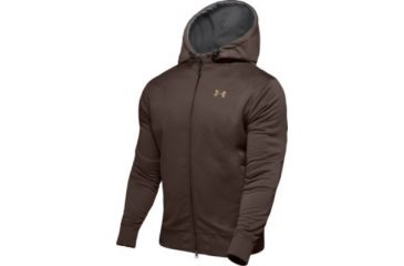 Image of UnderArmour Men's ColdGear Armour Fleece Full Zip Hoody - Timber Color 1006264-241