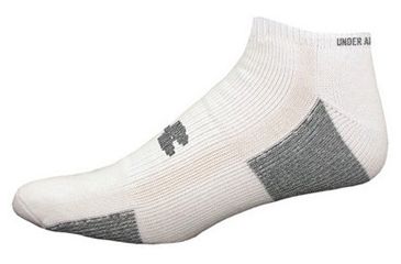 Image of Under Armour Mens All Season Gear 4 Pack Lo Cut Socks, White, X-Large UA3271-WHT-XL