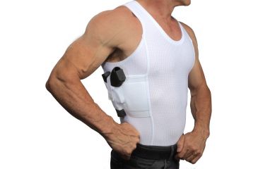 Image of UnderTech Undercover Mens Concealment Holster Tank Top Coolux Shirt,White,XL T1276WH-XL