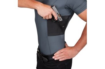 Image of UTUC Men's Concealment Crew Neck T-Shirt, Grey, 3X-Large