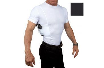 Image of UnderTech Undercover Mens Concealment Holster Crew Neck Coolux Shirt,Black,3XL T1018BK-3X