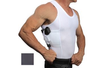 Image of UnderTech Undercover Mens Concealment Holster Tank Top Coolux Shirt,Grey,XL T1276GR-XL