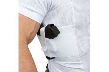 Image of UnderTech Undercover Mens Concealment Holster V-Neck Coolux Shirt,White,XL T1275WH-XL