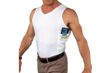 Image of UnderTech Undercover Mens Travel Safe Tank Top,White,2XL TS0823WH-2X