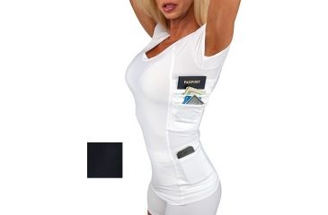 Image of UnderTech Undercover Womens Travel Safe Shirt,Black,L TS0760BK-L