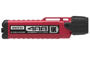 Image of Underwater Kinetics Herculite 4AA eLED Flashlight, w/Industrial Logo, Red 514613