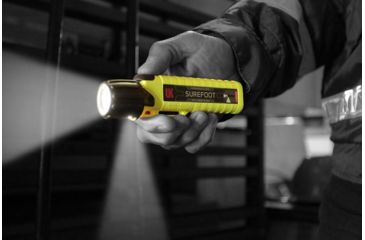 Image of Underwater Kinetics Surefoot 4AA Batteries Flashlight, eLED 2-Beam, Safety Yellow 0032705 14650 7