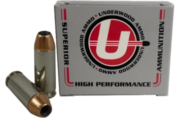 Image of Underwood Ammo 10mm Auto 135 Grain Jacketed Hollow Point Nickel Plated Brass Cased Pistol Ammo, 20 Rounds, 231