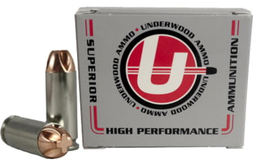 Image of Underwood Ammo 10mm Auto 140 Grain Xtreme Penetrator Solid Monolithic Nickel Plated Brass Cased Pistol Ammo, 20 Rounds, 648