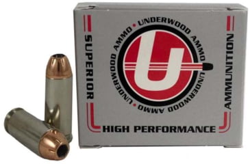 Image of Underwood Ammo 10mm Auto 155 Grain Jacketed Hollow Point Nickel Plated Brass Cased Pistol Ammo, 20 Rounds, 232