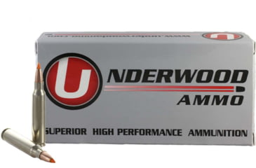 Image of Underwood Ammo .223 Remington 55 Grain Polymer Tipped Spitzer Nickel Plated Brass Cased Rifle Ammo, 20 Rounds, 424