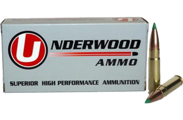 Image of Underwood Ammo .300 AAC Blackout 125 Grain Polymer Tipped Spitzer Nickel Plated Brass Cased Rifle Ammo, 20 Rounds, 418